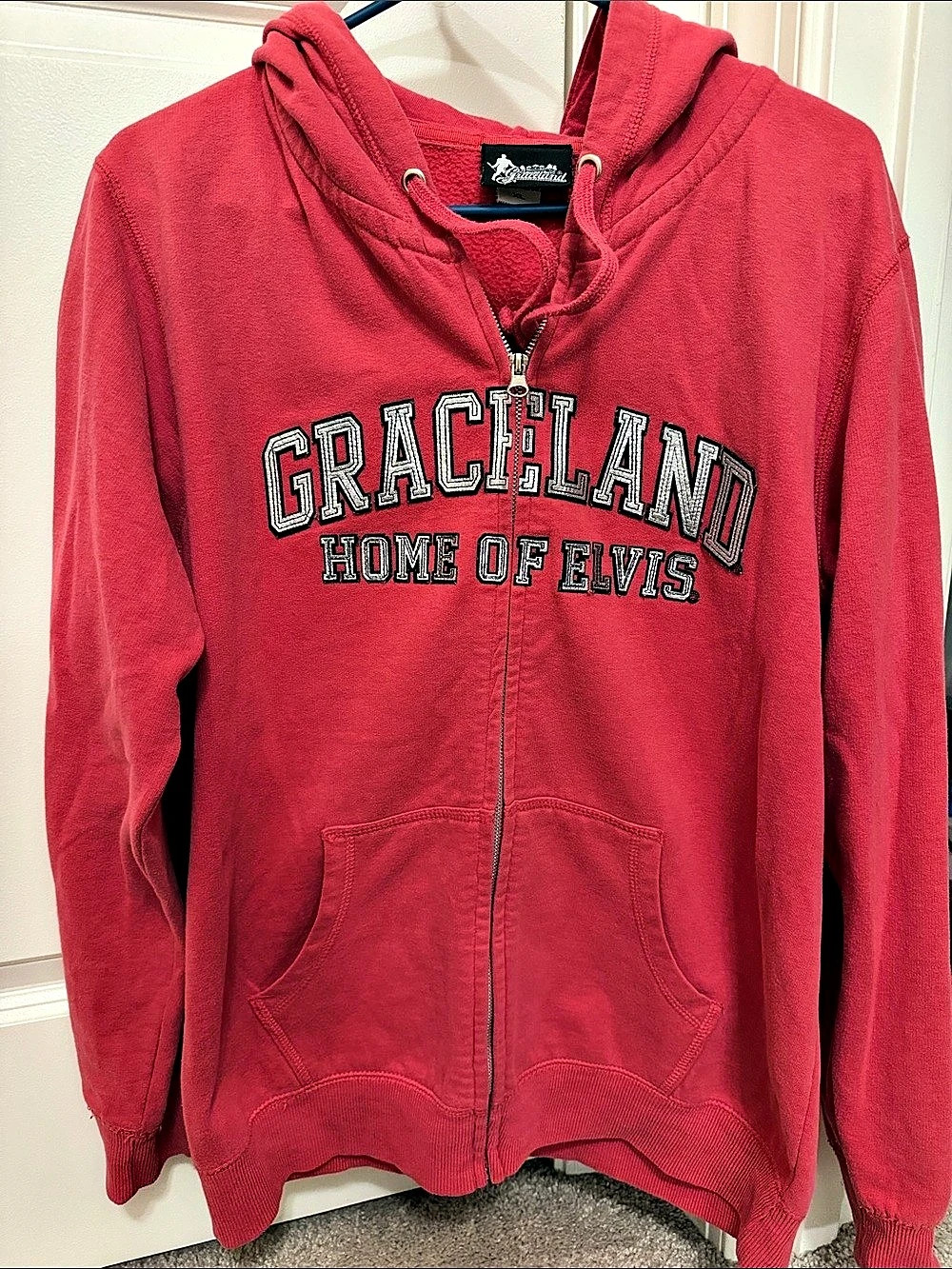 Graceland Home of Elvis Zip-Up Hoodie pink XL